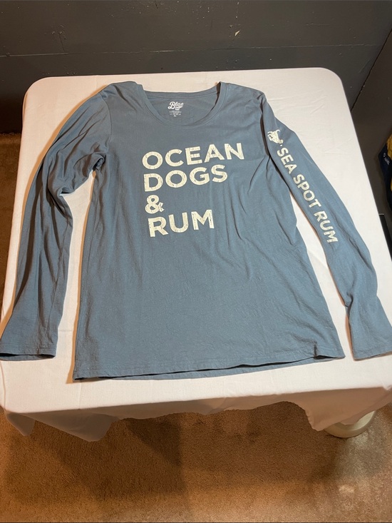 Blue 84 Tops - Blue 84 Heather Slate Crewneck Tee with White Logo